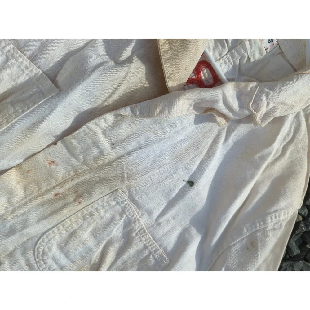 Vintage Long Sleeve Martin Senour Paints  Work‎ Garage Canvas Jacket Advertising